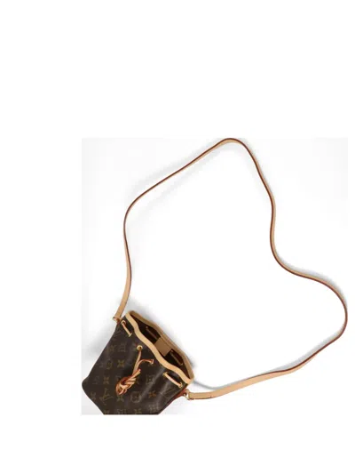 Pre-owned Louis Vuitton Nano Noe Monogram Bucket Bag In Brown