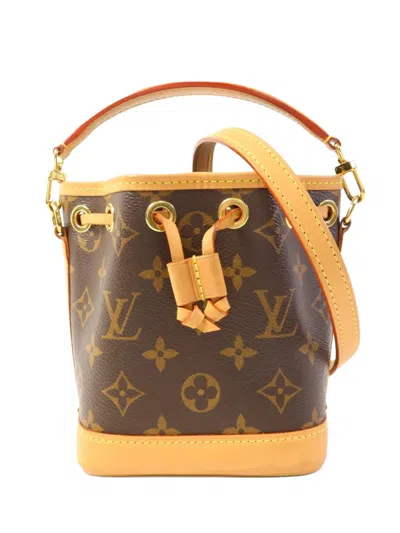 Pre-owned Louis Vuitton Nano Noe Monogram Tote Bag In Brown