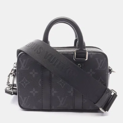 Pre-owned Louis Vuitton Nano Pdv Shoulder Handbag Monogram Eclipse Black Mens