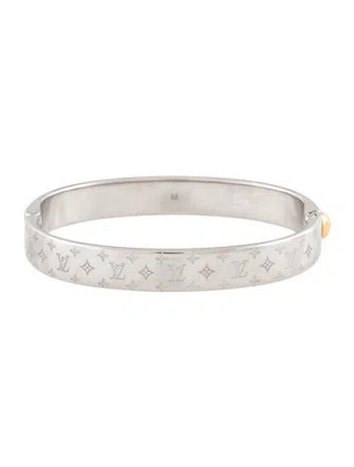 Pre-owned Louis Vuitton Nanogram Cuff Bracelet, 6.5" In Multicolor