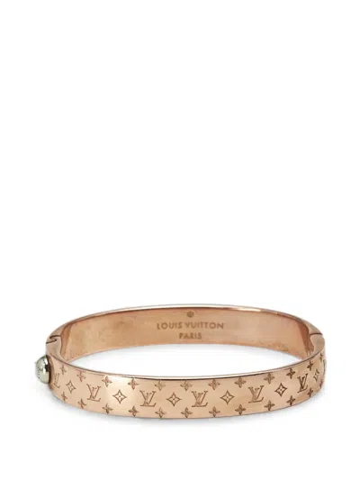 Pre-owned Louis Vuitton Nanogram Cuff Bracelet In Yellow