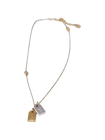 Pre-owned Louis Vuitton Nanogram Pendant Necklace In Gold