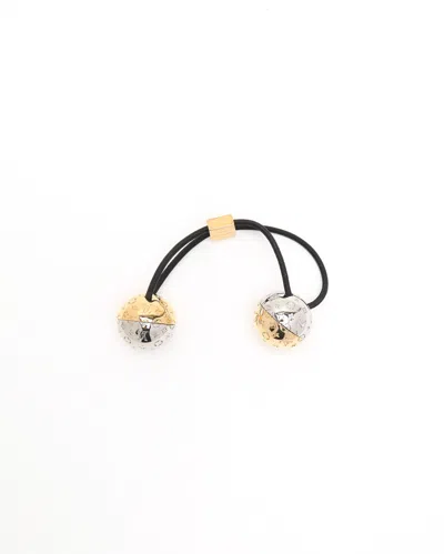 Pre-owned Louis Vuitton Nanogram Planet Hair Tie In Gold