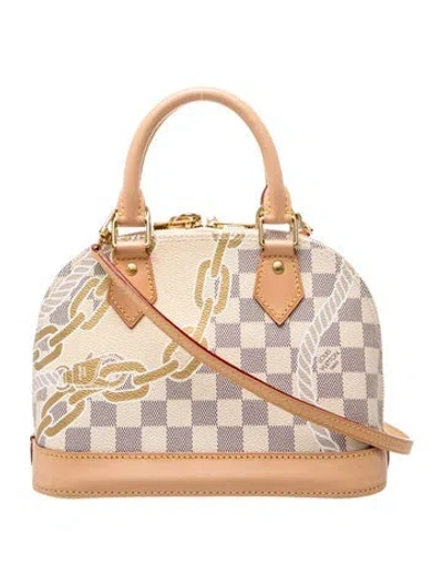 Pre-owned Louis Vuitton Nautical Damier Azur Alma Bb In Neutral