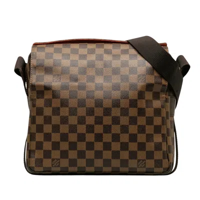 Pre-owned Louis Vuitton Naviglio Brown Canvas Shoulder Bag ()