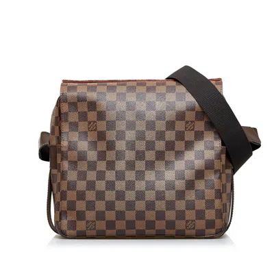 Pre-owned Louis Vuitton Naviglio Canvas Shoulder Bag () In Brown