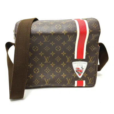 Pre-owned Louis Vuitton Naviglio Canvas Shoulder Bag () In Brown