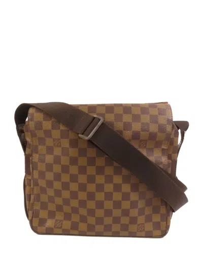 Pre-owned Louis Vuitton Naviglio Damier Messenger Bag In Brown
