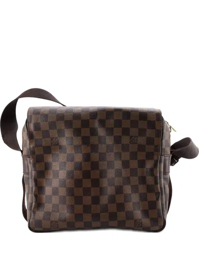 Pre-owned Louis Vuitton Naviglio Handbag Damier Crossbody Bag In Brown