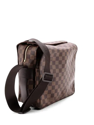 Pre-owned Louis Vuitton Naviglio Handbag Damier Crossbody Bag In Brown