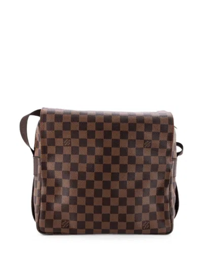 Pre-owned Louis Vuitton Naviglio Handbag Damier Crossbody Bag In Brown