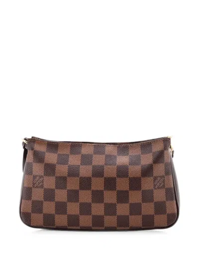 Pre-owned Louis Vuitton Navona Pochette Accessoires Damier Clutch Bag In Brown