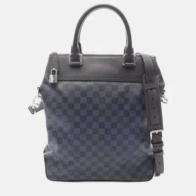 Pre-owned Louis Vuitton Navy Blue Damier Cobalt Greenwich Tote