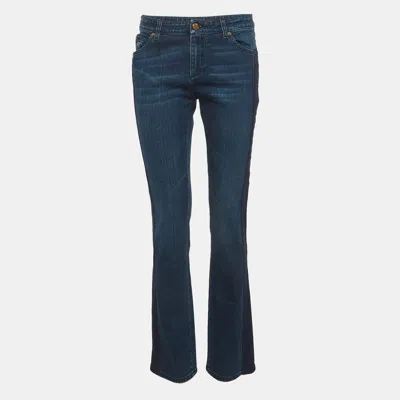 Pre-owned Louis Vuitton Navy Blue Denim Skinny Jeans M/waist 30"