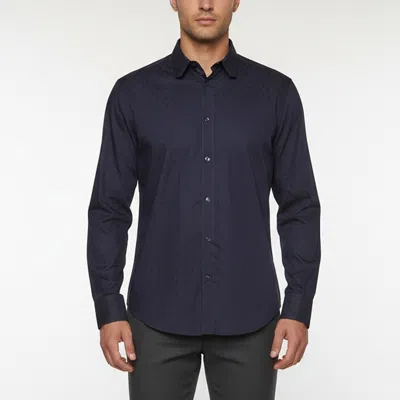 Pre-owned Louis Vuitton Navy Blue Monogram Cotton Long Sleeve Shirt L