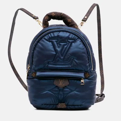 Pre-owned Louis Vuitton Navy Blue Monogram Econyl Pillow Mini Palm Springs