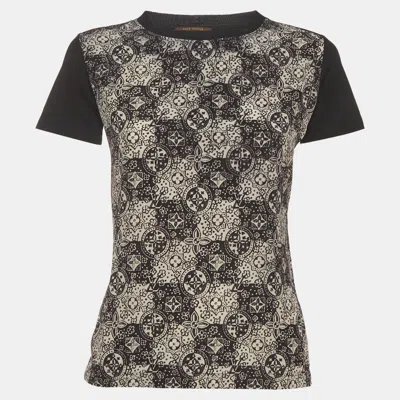 Pre-owned Louis Vuitton Navy Blue Monogram Jersey Short Sleeve T-shirt S
