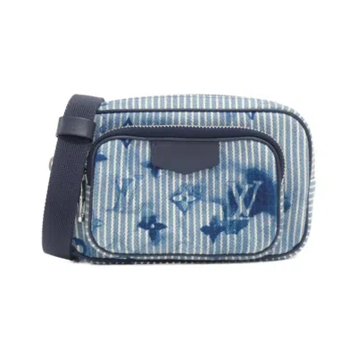 Pre-owned Louis Vuitton Navy Canvas Pochette Shoulder Bag ()