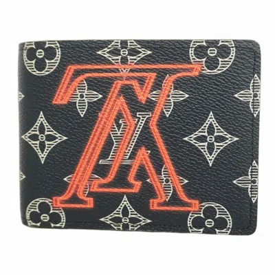 Pre-owned Louis Vuitton Navy Color Bill Wallet (bi-fold) () In Multi