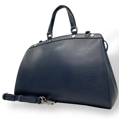 Pre-owned Louis Vuitton Navy Epi Leather Handbag Shoulder Bag ()