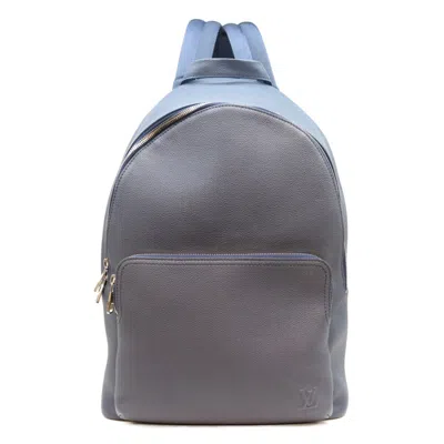 Pre-owned Louis Vuitton Navy Leather Backpack ()