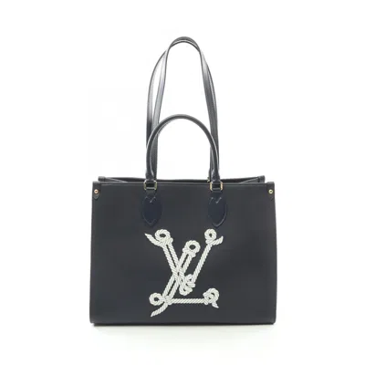Pre-owned Louis Vuitton Navy Leather Tote Bag ()