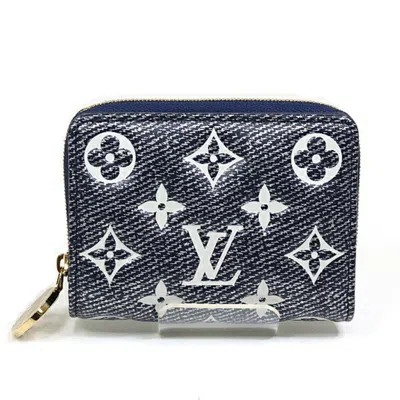 Pre-owned Louis Vuitton Navy Leather Wallet (bi-fold) ()