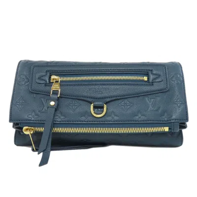 Pre-owned Louis Vuitton Navy Monogram Empreinte Clutch Bag () In Blue