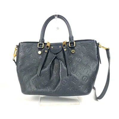 Pre-owned Louis Vuitton Navy Monogram Empreinte Shoulder Bag Tote Bag () In Blue