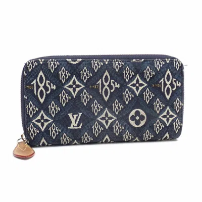 Pre-owned Louis Vuitton Navy Monogram Long Wallet (bi-fold) ()