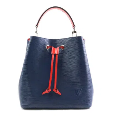 Pre-owned Louis Vuitton Navy Red Color Epi Leather Handbag Shoulder Bag () In Navy, Red Color