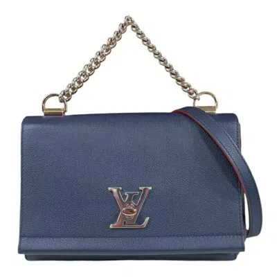 Pre-owned Louis Vuitton Navy Red Color Leather Shoulder Bag () In Navy, Red Color