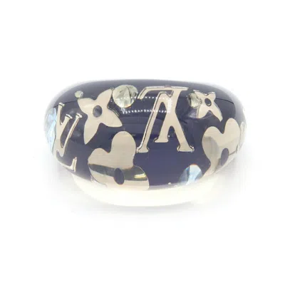 Pre-owned Louis Vuitton Navy Resin Band Ring ()