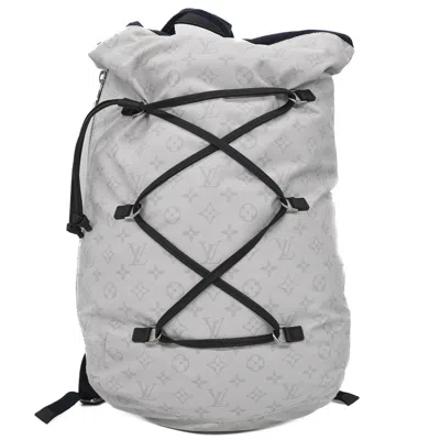 Pre-owned Louis Vuitton Navy White Canvas Backpack () In Multi