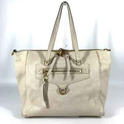 Pre-owned Louis Vuitton Neige White Monogram Empreinte Leather Shoulder Bag Tote Bag ()