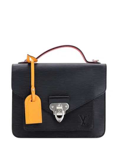 Pre-owned Louis Vuitton Neo Monceau Handbag Epi Leather Satchel In Black
