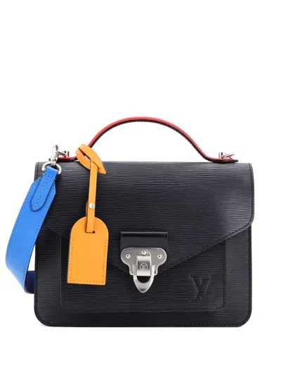 Pre-owned Louis Vuitton Neo Monceau Handbag Epi Leather Satchel In Black