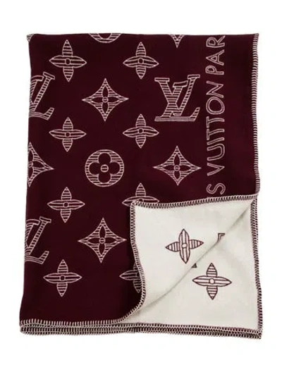 Pre-owned Louis Vuitton Neo Monogram Throw Blanket In Brown