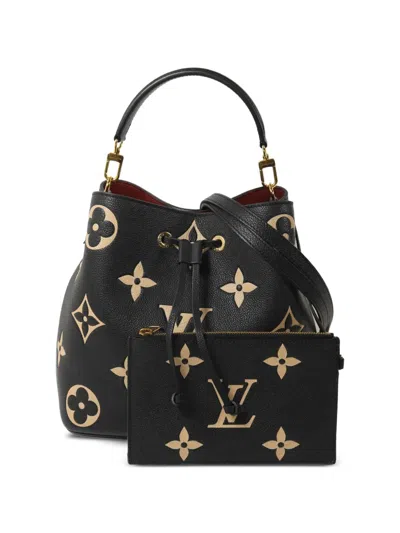 Louis Vuitton Neo Noe Mm Monogram Empreinte Shoulder Bag In Black