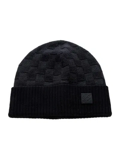 Pre-owned Louis Vuitton Neo Petit Damier Beanie In Black