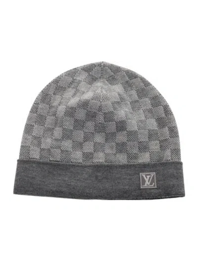 Pre-owned Louis Vuitton Néo Petit Damier Beanie In Gray