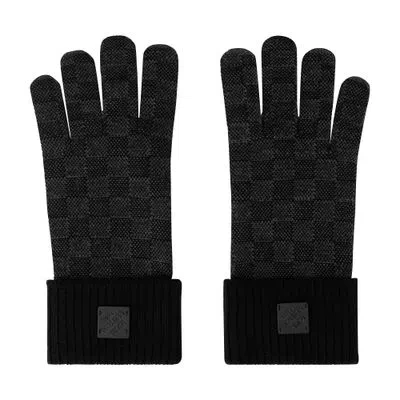 Louis Vuitton Néo Petit Damier Gloves In Black