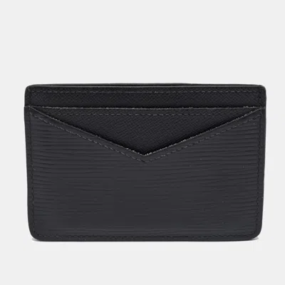 Pre-owned Louis Vuitton Neo Porte Cartes Black Epi Leather Card Holder