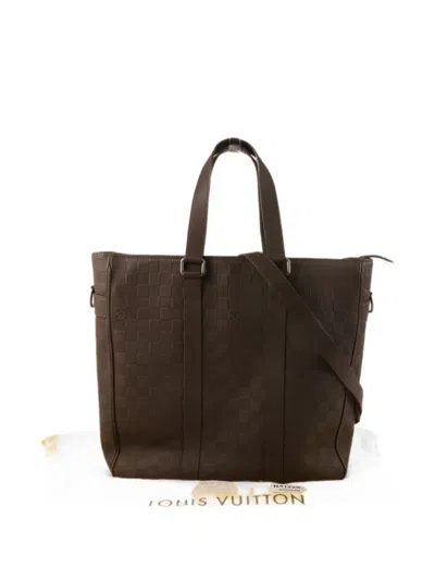 Pre-owned Louis Vuitton Neo Tadao Damier Infini Shoulder Bag In Brown