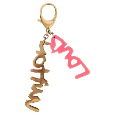 Pre-owned Louis Vuitton Neon Pink & Gold Stephen Sprouse Graffiti Keyring Keychain