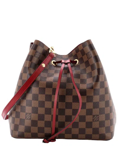 Louis Vuitton Neonoe Handbag Damier With Leather Mm (authentic Pre-loved)
