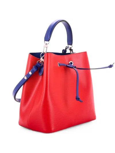 Pre-owned Louis Vuitton Neonoe Handbag Epi Leather Mm Bucket Bag In Red