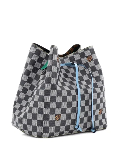 Pre-owned Louis Vuitton Neonoe Handbag Limited Edition Colored Damier Mm Bucket Bag In Black
