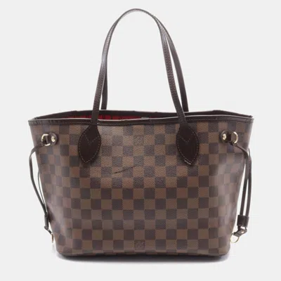 Pre-owned Louis Vuitton Neverfull Bb Brown Canvas Tote Bag