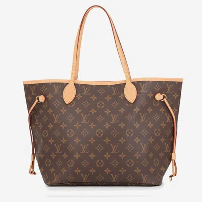 Pre-owned Louis Vuitton Neverfull Cerise Monogram Size Mm In Brown